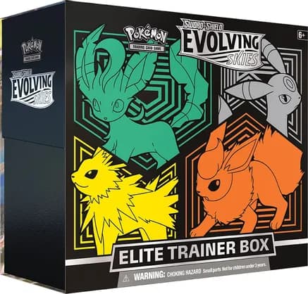 Evolving Skies Elite Trainer Box [Flareon/Jolteon/Umbreon/Leafeon] — sealed Pokémon TCG product