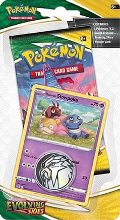 Evolving Skies Single Pack Blister [Galarian Slowpoke] — sealed Pokémon TCG product