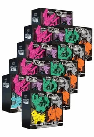 Evolving Skies Elite Trainer Box Case — sealed Pokémon TCG product