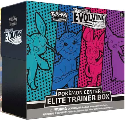 Evolving Skies Pokemon Center Elite Trainer Box [Glaceon/Vaporeon/Sylveon/Espeon] (Exclusive) — sealed Pokémon TCG product