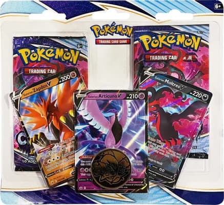 Chilling Reign 2 Pack Blister [Galarian Zapdos V, Articuno V, Moltres V] — sealed Pokémon TCG product