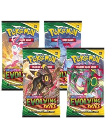 Evolving Skies Booster Pack Art Bundle [Set of 4] — sealed Pokémon TCG product