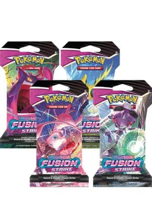 Fusion Strike Sleeved Booster Pack Art Bundle [Set of 4] — sealed Pokémon TCG product