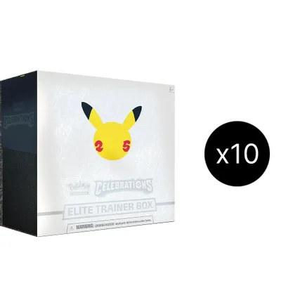 Celebrations Elite Trainer Box Case — sealed Pokémon TCG product