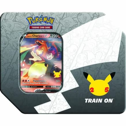 Pokemon Celebrations Tin [Lance's Charizard V] — sealed Pokémon TCG product