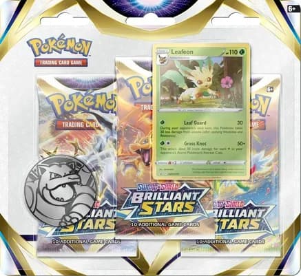 Brilliant Stars 3 Pack Blister [Leafeon] — sealed Pokémon TCG product