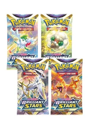Brilliant Stars Booster Pack Art Bundle [Set of 4] — sealed Pokémon TCG product