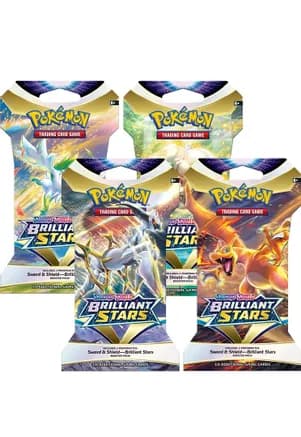 Brilliant Stars Sleeved Booster Pack Art Bundle [Set of 4] — sealed Pokémon TCG product