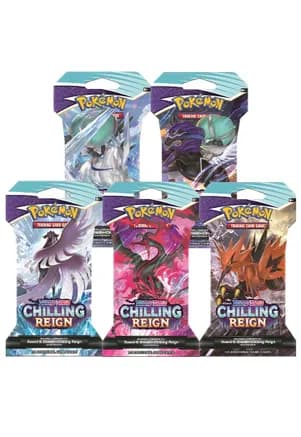Chilling Reign Sleeved Booster Pack Art Bundle [Set of 5] — sealed Pokémon TCG product