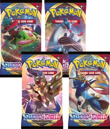 Sword and Shield Base Set Booster Pack Art Bundle [Set of 4] — sealed Pokémon TCG product