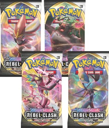 Rebel Clash Booster Pack Art Bundle [Set of 4] — sealed Pokémon TCG product