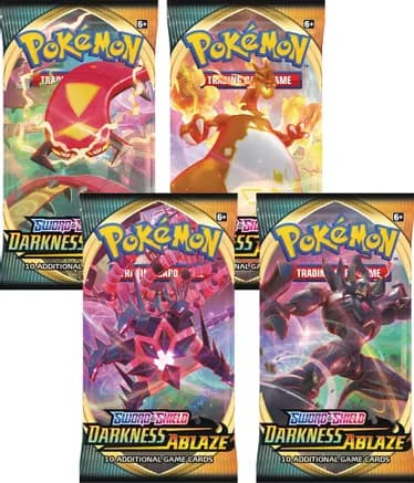 Darkness Ablaze Booster Pack Art Bundle [Set of 4] — sealed Pokémon TCG product