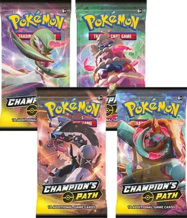 Champion's Path Booster Pack Art Bundle [Set of 4] — sealed Pokémon TCG product