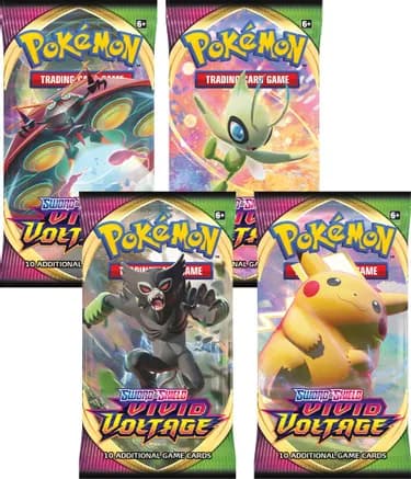 Vivid Voltage Booster Pack Art Bundle [Set of 4] — sealed Pokémon TCG product