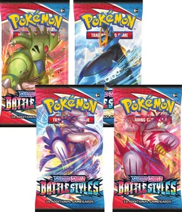 Battle Styles Booster Pack Art Bundle [Set of 4] — sealed Pokémon TCG product