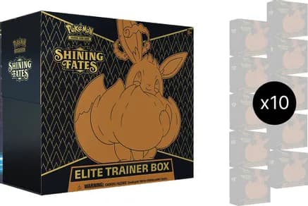 Shining Fates Elite Trainer Box Case — sealed Pokémon TCG product