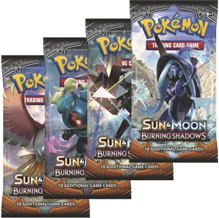 Burning Shadows Booster Pack Art Bundle [Set of 4] — sealed Pokémon TCG product