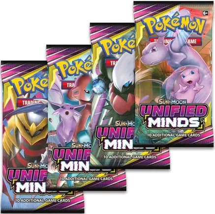 Unified Minds Booster Pack Art Bundle [Set of 4] — sealed Pokémon TCG product