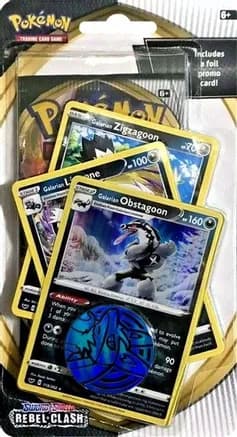 Rebel Clash Premium Checklane Blister [Galarian Obstagoon] — sealed Pokémon TCG product