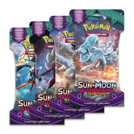 Guardians Rising Sleeved Booster Pack Art Bundle [Set of 4] — sealed Pokémon TCG product