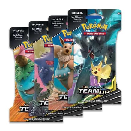 Team Up Sleeved Booster Pack Art Bundle [Set of 4] — sealed Pokémon TCG product
