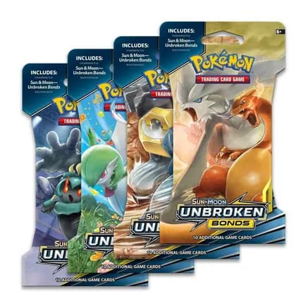 Unbroken Bonds Sleeved Booster Pack Art Bundle [Set of 4] — sealed Pokémon TCG product