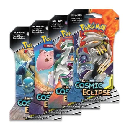 Cosmic Eclipse Sleeved Booster Pack Art Bundle [Set of 4] — sealed Pokémon TCG product