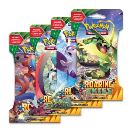 Roaring Skies Sleeved Booster Pack Art Bundle [Set of 4] — sealed Pokémon TCG product