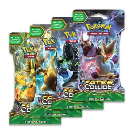Fates Collide Sleeved Booster Pack Art Bundle [Set of 4] — sealed Pokémon TCG product