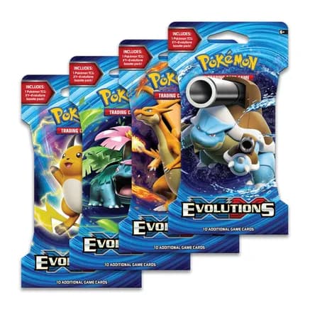 Evolutions Sleeved Booster Pack Art Bundle [Set of 4] — sealed Pokémon TCG product