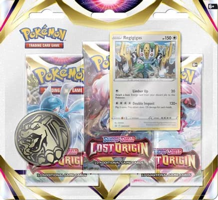 Lost Origin 3 Pack Blister [Regigigas] — sealed Pokémon TCG product