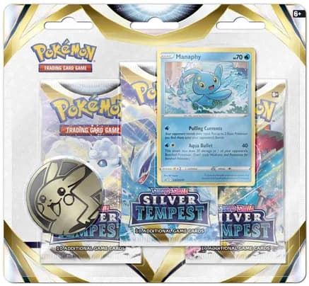 Silver Tempest 3 Pack Blister [Manaphy] — sealed Pokémon TCG product