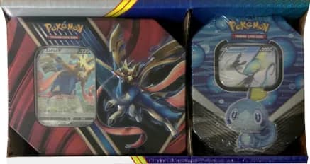 Legends of Galar Tin + Galar Partners Tin 2-pack [Zacian V/Inteleon V] (Retail Exclusive) — sealed Pokémon TCG product