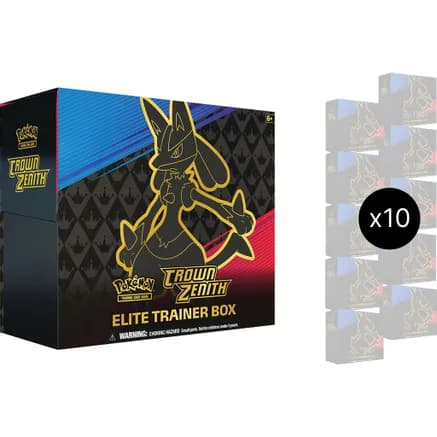 Crown Zenith Elite Trainer Box Case — sealed Pokémon TCG product