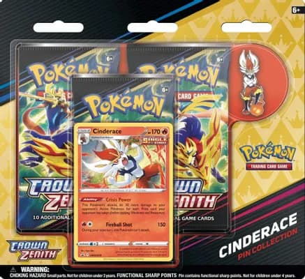 Crown Zenith Pin Collection [Cinderace] — sealed Pokémon TCG product