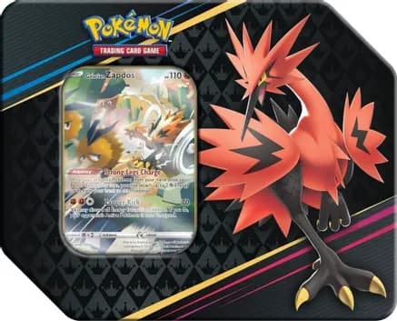 Crown Zenith Tin [Galarian Zapdos] — sealed Pokémon TCG product