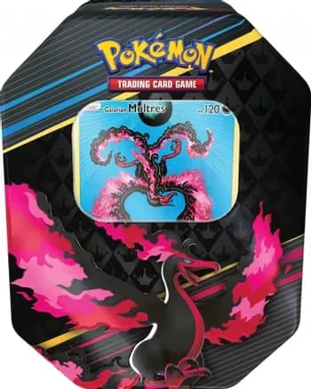 Crown Zenith Tin [Galarian Moltres] (International Version) — sealed Pokémon TCG product