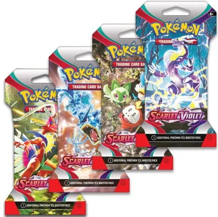 Scarlet & Violet Sleeved Booster Pack Art Bundle [Set of 4] — sealed Pokémon TCG product