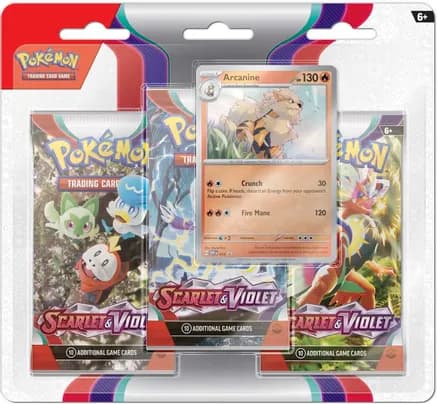 Scarlet & Violet 3 Pack Blister [Arcanine] — sealed Pokémon TCG product