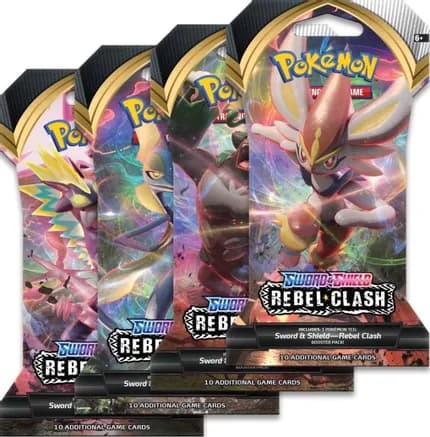 Rebel Clash Sleeved Booster Pack Art Bundle [Set of 4] — sealed Pokémon TCG product