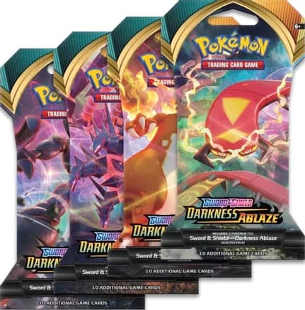 Darkness Ablaze Sleeved Booster Pack Art Bundle [Set of 4] — sealed Pokémon TCG product