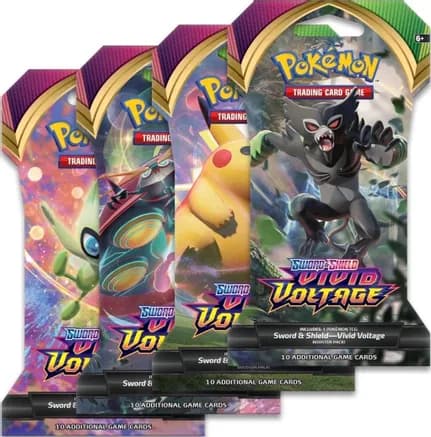 Vivid Voltage Sleeved Booster Pack Art Bundle [Set of 4] — sealed Pokémon TCG product