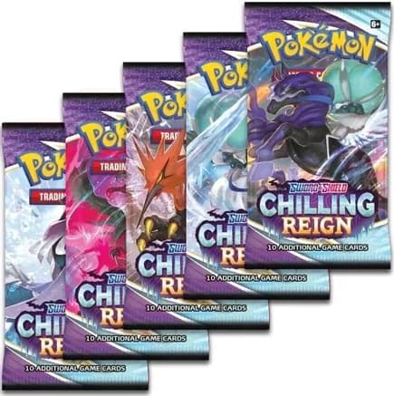 Chilling Reign Booster Pack Art Bundle [Set of 5] — sealed Pokémon TCG product