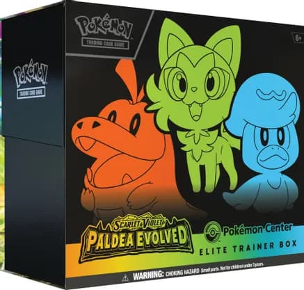 Paldea Evolved Pokemon Center Elite Trainer Box (Exclusive) — sealed Pokémon TCG product