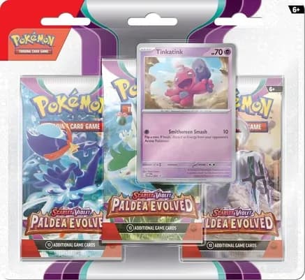 Paldea Evolved 3 Pack Blister [Tinkatink] — sealed Pokémon TCG product