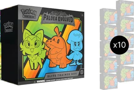 Paldea Evolved Elite Trainer Box Case — sealed Pokémon TCG product