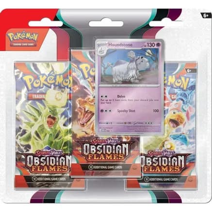 Obsidian Flames 3 Pack Blister [Houndstone] — sealed Pokémon TCG product