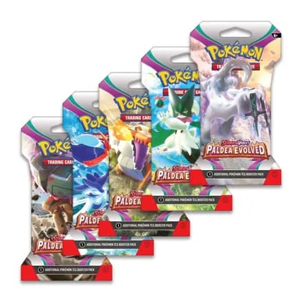 Paldea Evolved Sleeved Booster Pack Art Bundle [Set of 5] — sealed Pokémon TCG product