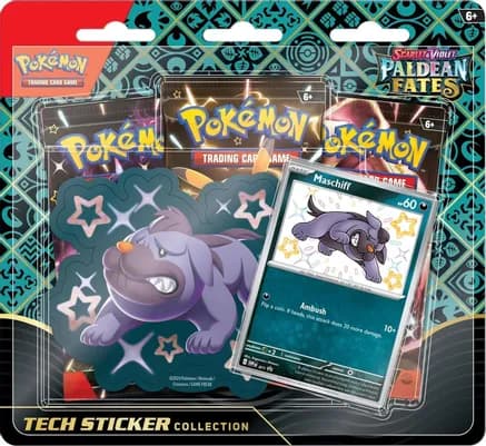 Paldean Fates Tech Sticker Collection [Maschiff] — sealed Pokémon TCG product