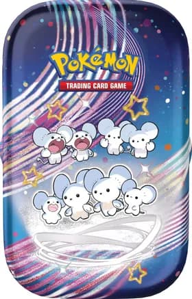Paldean Fates Mini Tin [Maushold] — sealed Pokémon TCG product